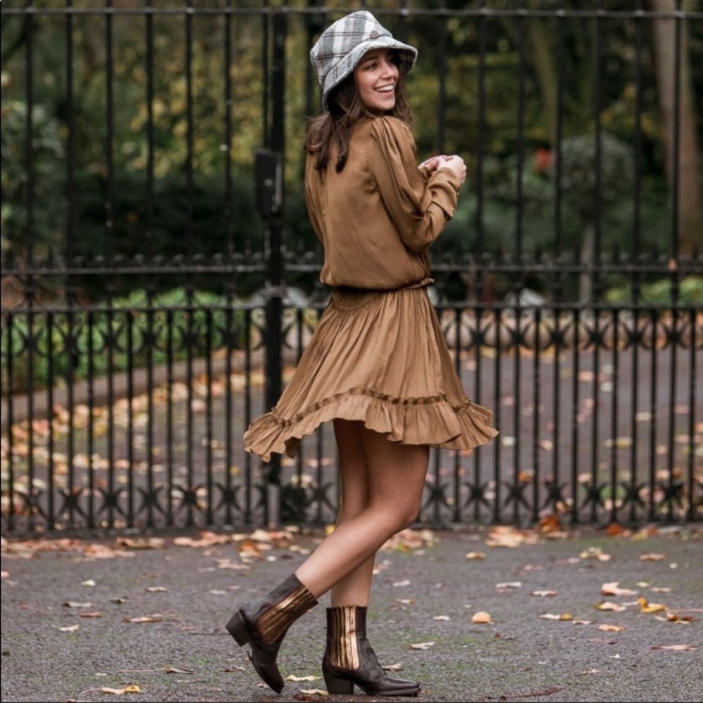 NWT Anthropologie Serena Pleated Mini dress Small